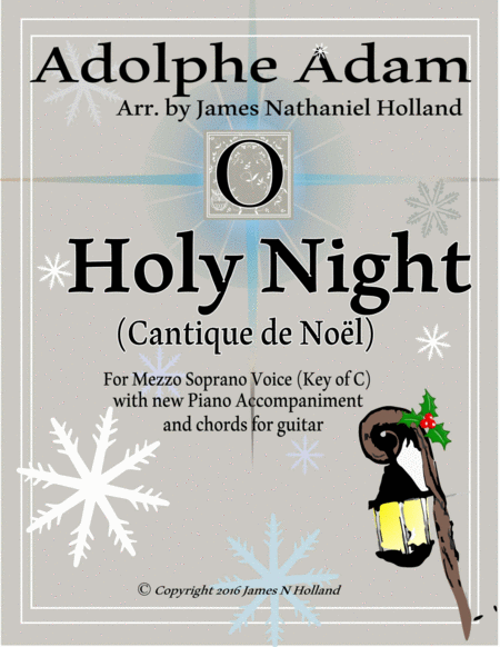 O Holy Night Cantique De Noel Adolphe Adam For Solo Mezzo Soprano Voice Key Of C Sheet Music