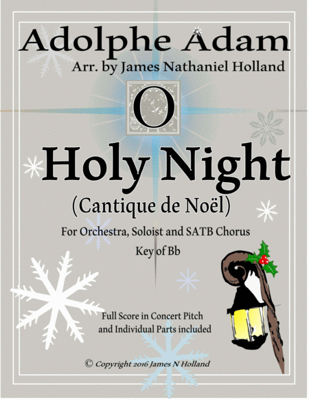 O Holy Night Cantique De Noel Adolphe Adam Orchestral Accompaniment In Bb Sheet Music