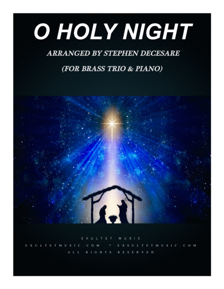 Free Sheet Music O Holy Night For Brass Trio And Piano
