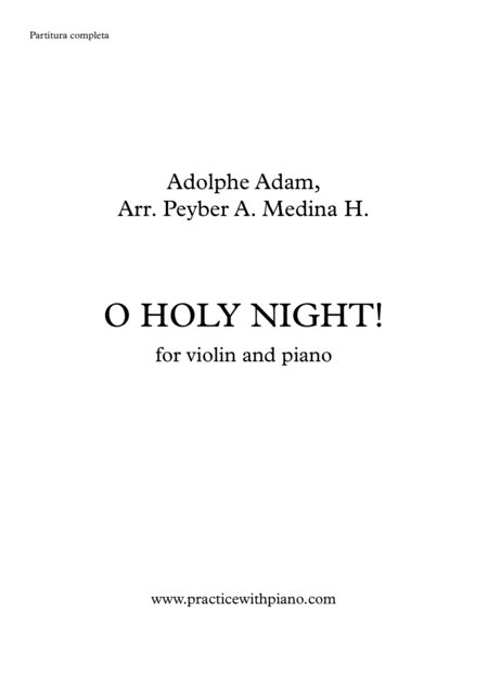 O Holy Night For Violin And Piano Sheet Music