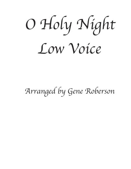 Free Sheet Music O Holy Night Low Vocal Solo