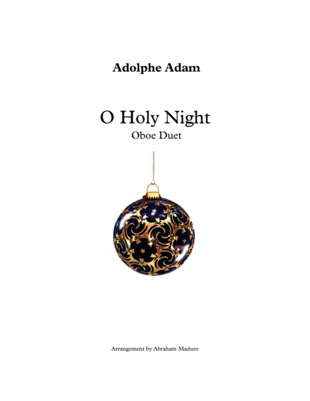 O Holy Night Oboe Duet Two Tonalities Included Sheet Music