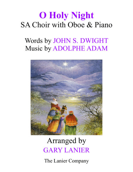 O Holy Night Sa Choir With Oboe Piano Score Parts Included Sheet Music