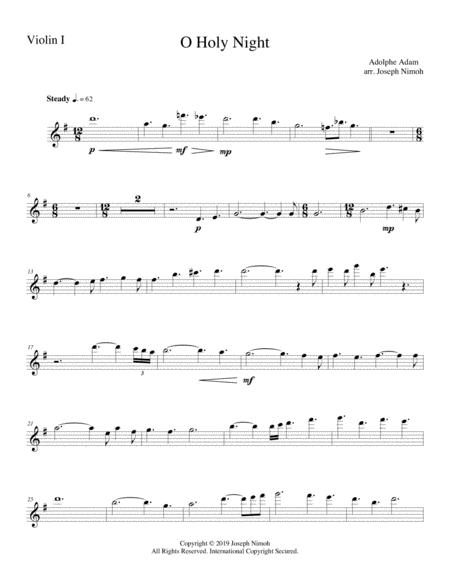 Free Sheet Music O Holy Night Strings Parts