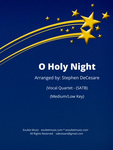 Free Sheet Music O Holy Night Vocal Quartet Satb Medium Low Key