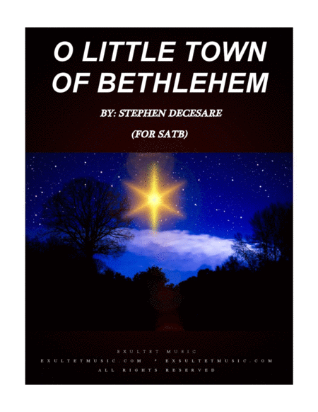 O Little Town Of Bethlehem For Satb Sheet Music