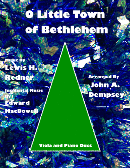 Free Sheet Music O Little Town Of Bethlehem Viola And Piano