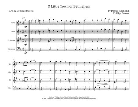 O Little Town Of Bethlehem Wind Quartet Sheet Music