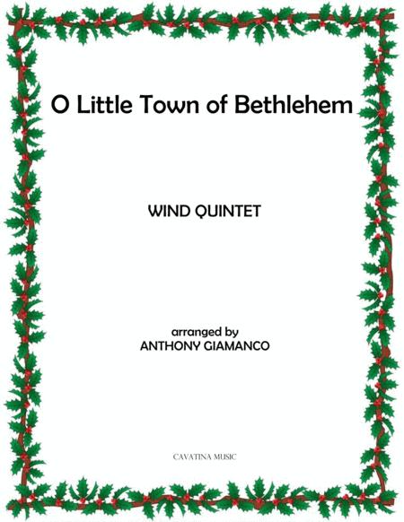 Free Sheet Music O Little Town Of Bethlehem Wind Quintet