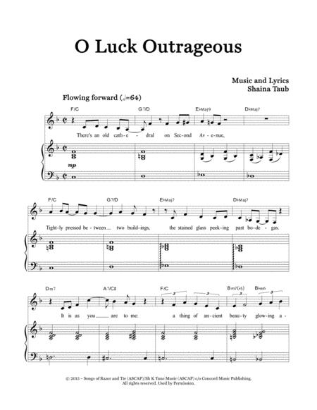 O Luck Outrageous Sheet Music