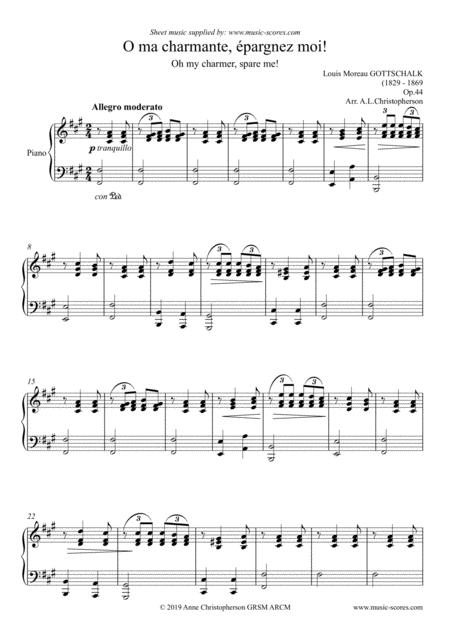 Free Sheet Music O Ma Charmante Pargnez Moi Oboe And Piano