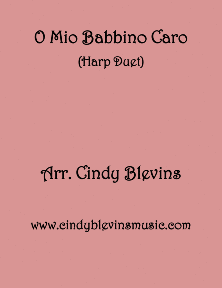 O Mio Babbino Caro Arranged For Harp Duet Sheet Music