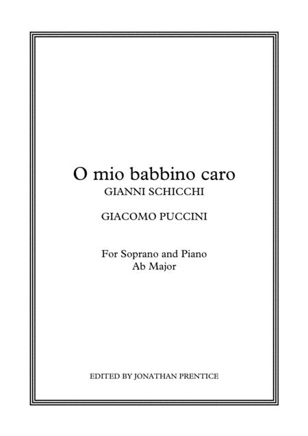 O Mio Babbino Caro Gianni Schicchi Ab Major Sheet Music