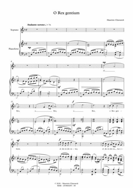 Free Sheet Music O Rex Gentium