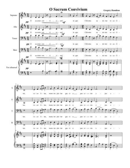 O Sacra Convivium Sheet Music