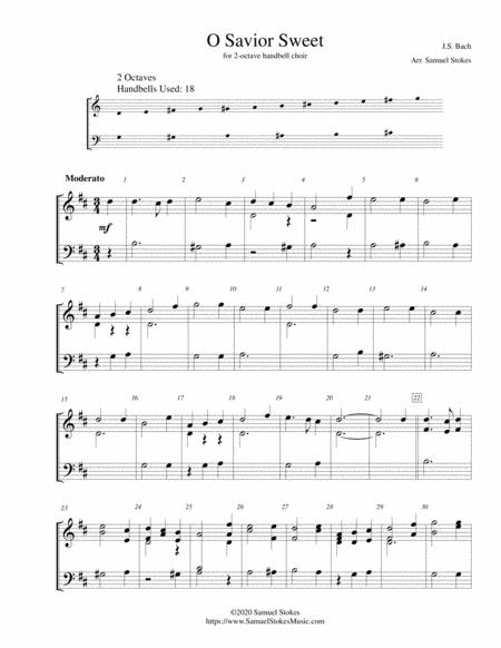 O Savior Sweet O Jesus So Sweet For 2 Octave Handbell Choir Sheet Music