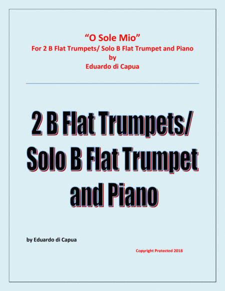 O Sole Mio 2 B Flat Trumpets And Piano Sheet Music