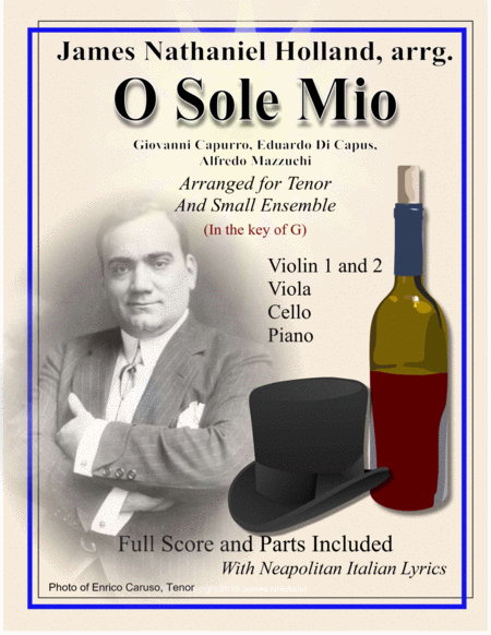 O Sole Mio Arranged For Tenor And Small Ensemble Key Of G Sheet Music