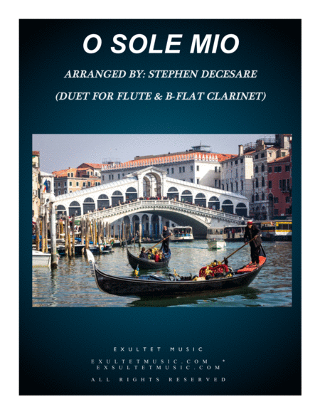 O Sole Mio Duet For Flute And Bb Clarinet Sheet Music