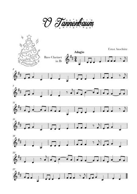 O Tannenbaum For Bass Clarinet Sheet Music