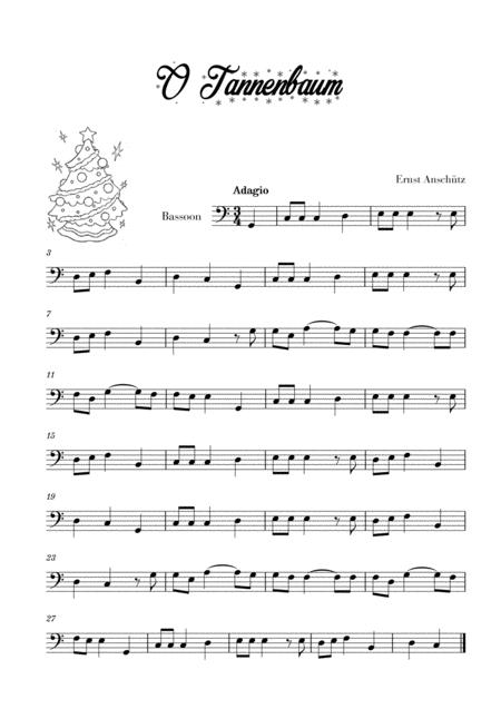 Free Sheet Music O Tannenbaum For Bassoon