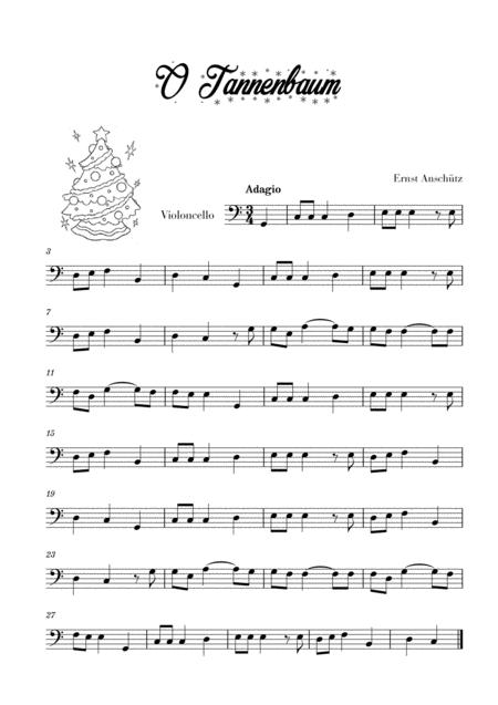 O Tannenbaum For Cello Sheet Music