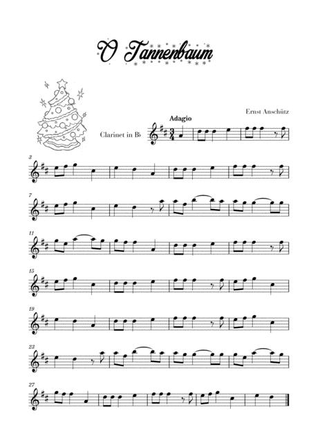 O Tannenbaum For Clarinet Sheet Music