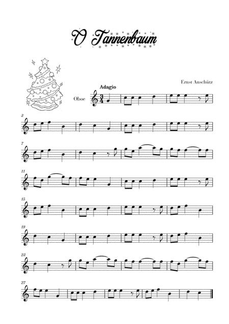 O Tannenbaum For Oboe Sheet Music