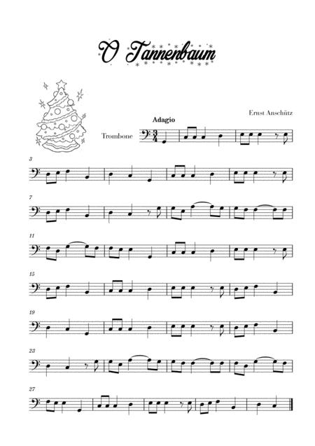 Free Sheet Music O Tannenbaum For Trombone