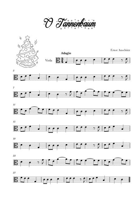 O Tannenbaum For Viola Sheet Music