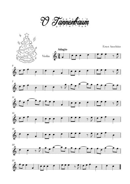 O Tannenbaum For Violin Sheet Music