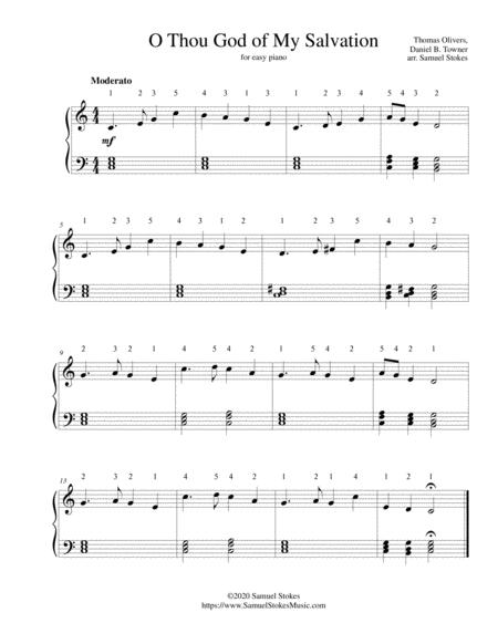 Free Sheet Music O Thou God Of My Salvation For Easy Piano