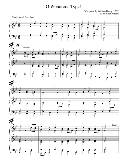 Free Sheet Music O Wondrous Type