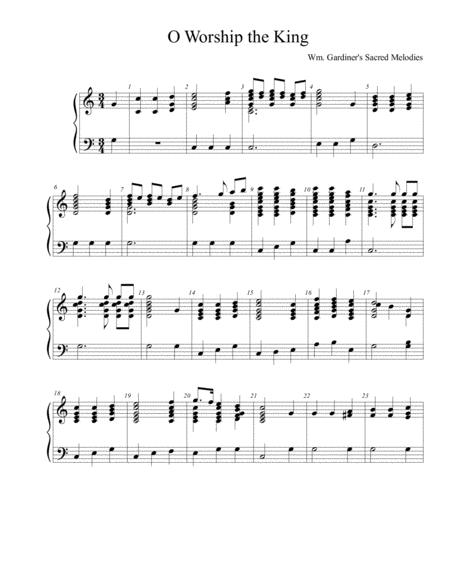 O Worship The King For Handbell Or Chimes Sheet Music