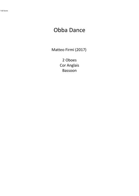 Free Sheet Music Obba Dance