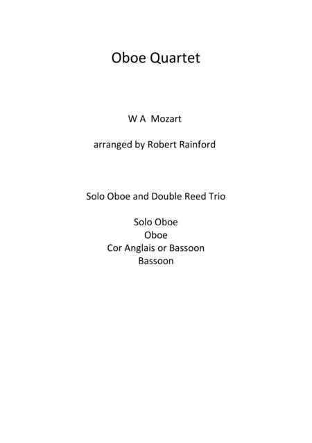 Oboe Quartet Sheet Music