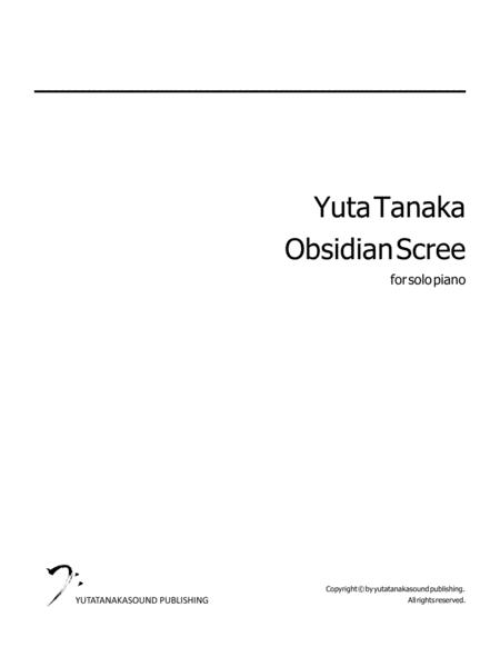 Obsidian Scree For Solo Piano Sheet Music