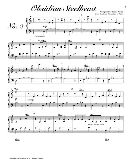 Free Sheet Music Obsidian Steelhead Piano Solo