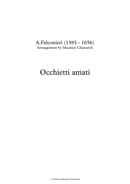 Occhietti Amati Sheet Music