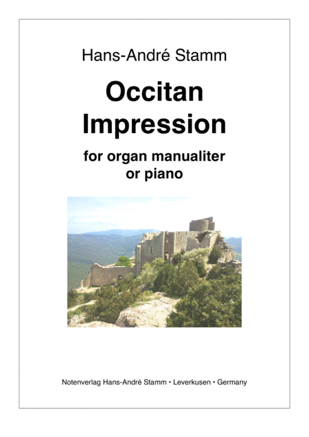 Free Sheet Music Occitan Impression For Organ