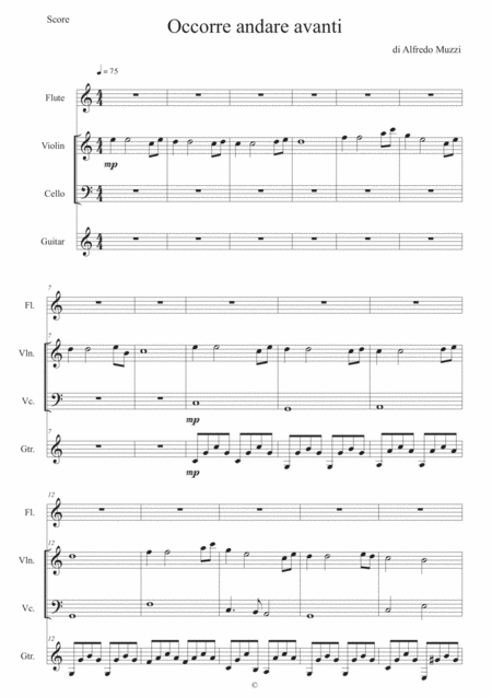 Free Sheet Music Occorre Andare Avanti