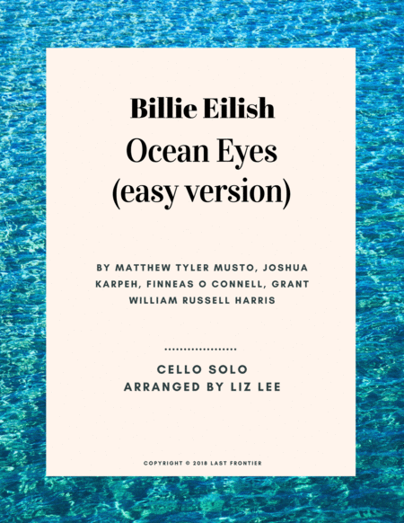 Free Sheet Music Ocean Eyes Easy Version