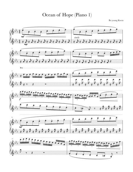 Ocean Of Hope Piano Duet Sheet Music