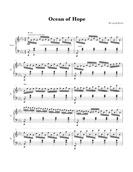 Ocean Of Hope Sheet Music