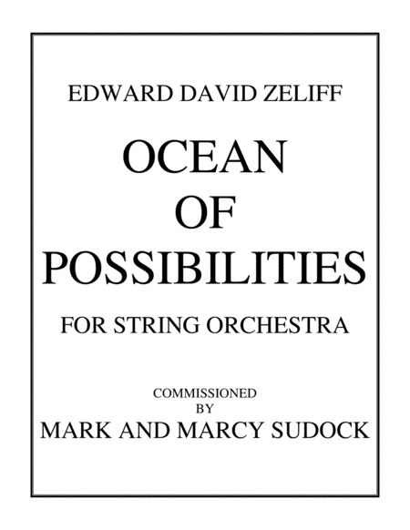 Free Sheet Music Ocean Of Possibilities