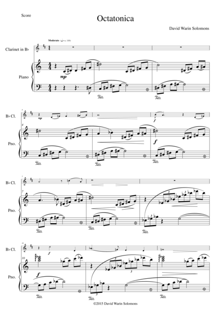 Octatonica For Clarinet And Piano Sheet Music