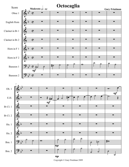 Free Sheet Music Octocaglia Wind Octet