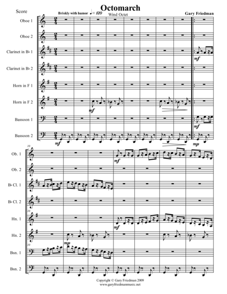 Octomarch Wind Octet Sheet Music