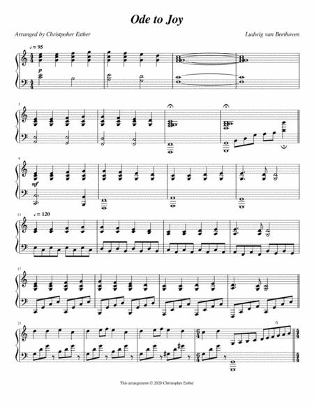 Free Sheet Music Ode To Joy Advanced Piano