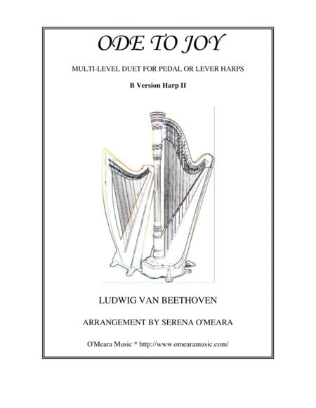 Free Sheet Music Ode To Joy B Version Harp Ii